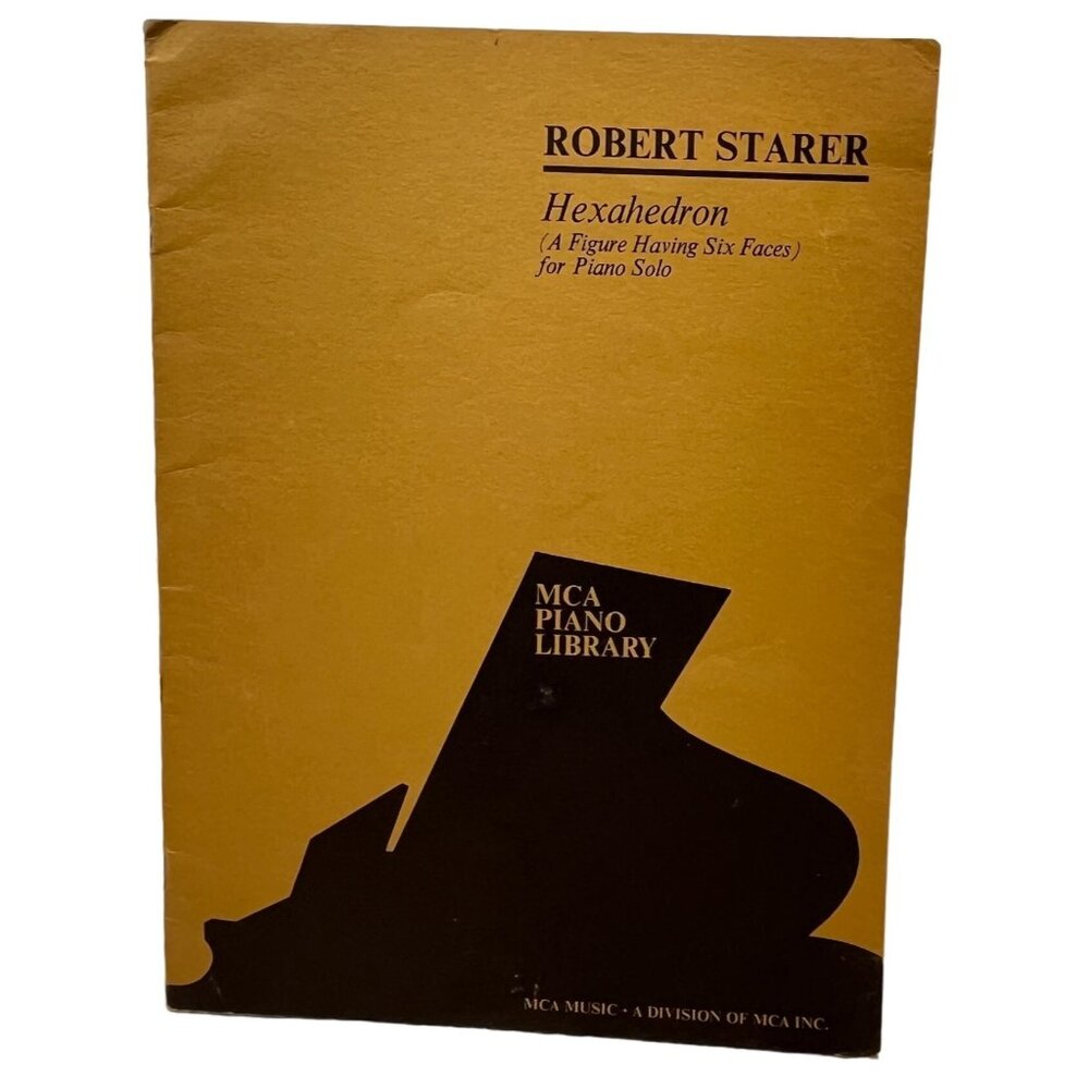 Hexahedron Piano Solo Sheet Music Vintage Robert Starer 1971 MCA